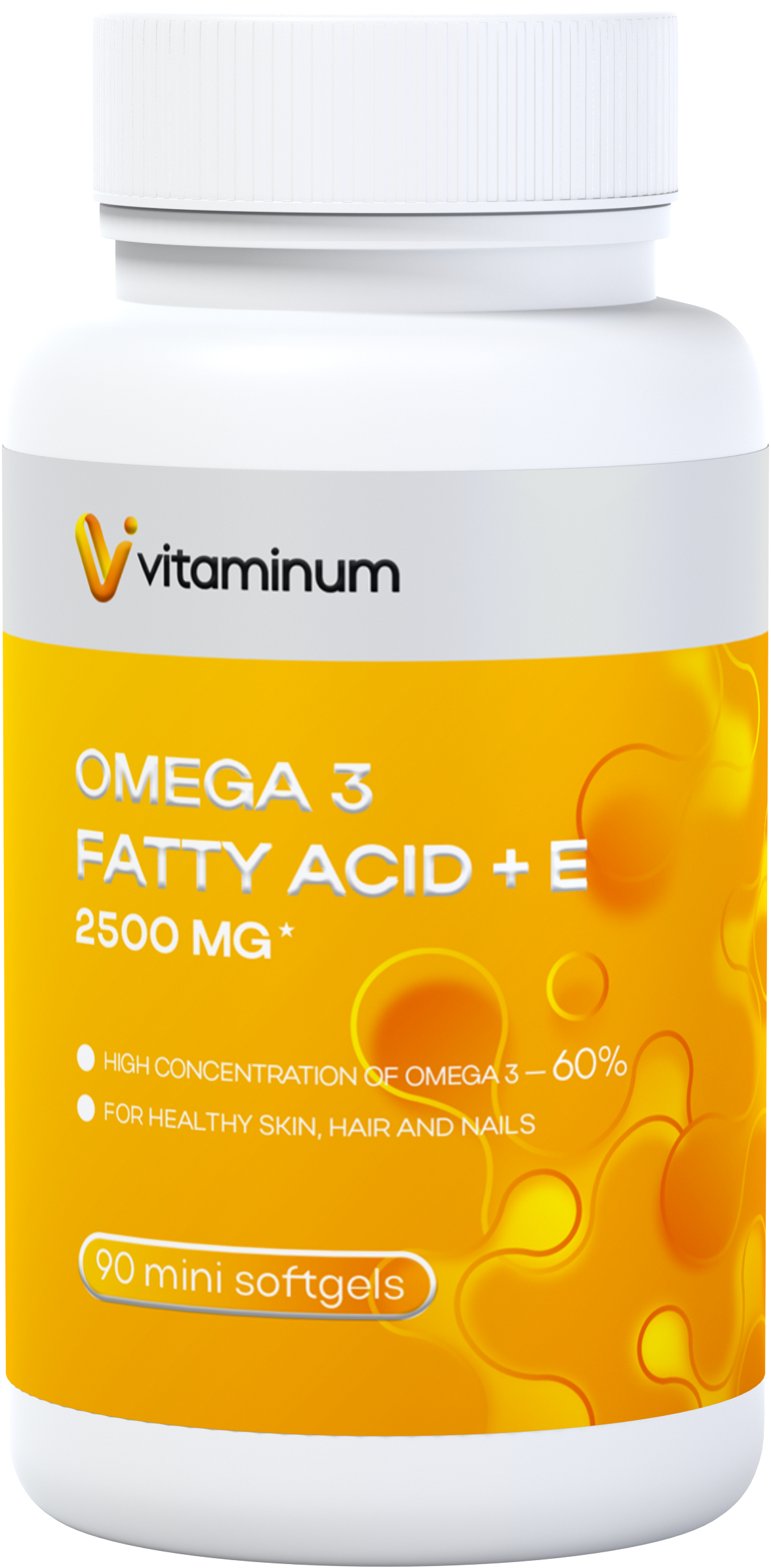  Vitaminum ОМЕГА 3 60% + витамин Е (2500 MG*) 90 капсул 700 мг   в Усолье-Сибирское