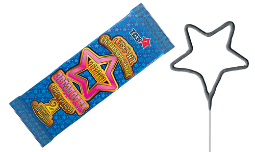  Бенгальские свечи фигурные 2 шт "Звездочка"  в Усолье-Сибирское